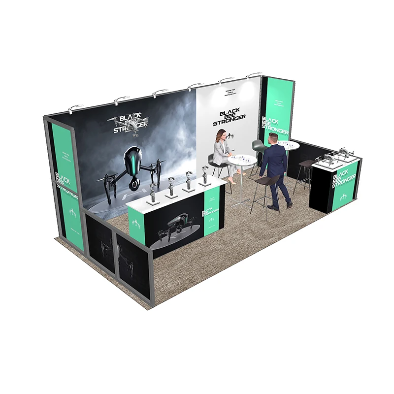 3x6 Aluminium Modular Trade Show Booth 10x20 Portable Exhibition Booth