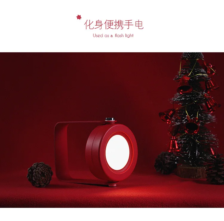 Baby Table Lamp Wood Handle Portable Foldable Kids Bedroom Reading Lantern Led Night Desk Lights