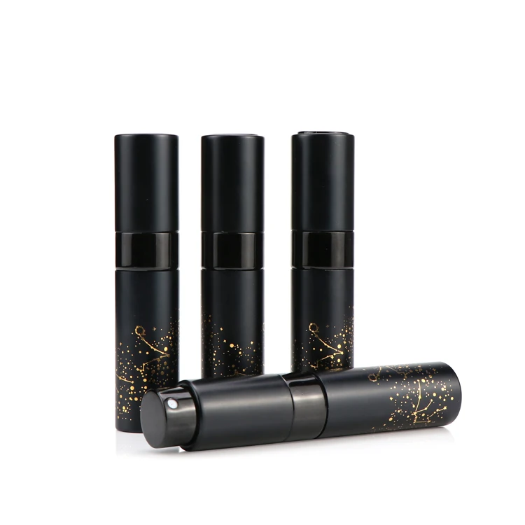 Дорожный алюминиевый многоразовый мини-флакон с распылителем, 10 мл, поворотный флакон с распылителем для парфюма для упаковки косметики