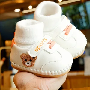 Wholesale 0-1 Years Baby Unisex Non-Slip Soft Sole Baby Toddler Walking Shoes Outdoor Toddler Sport Sneaker