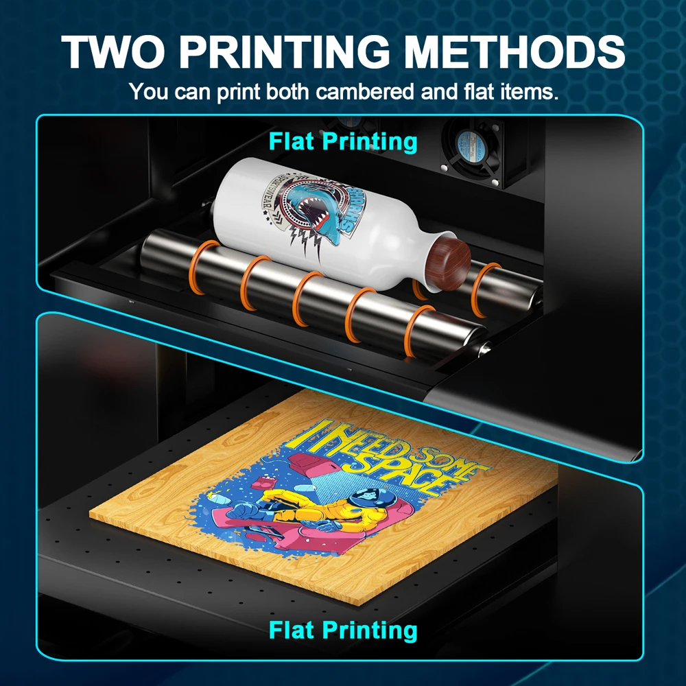 Colorsun Automatic A4 UV Flatbed Printer for epson L805 Printer for Printing Bottles TPU PC Phone case Digital Printer