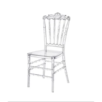 2024 Best Selling Acrylic Event Party Chair Dining Sale Adjustable Color Chairs Plastic Chiavari Crystal For Chair Wedding