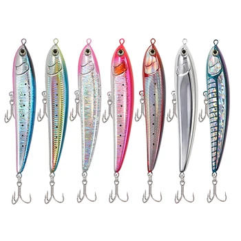 Jigging Pro 190mm 60g Hard Bait Pencil Fishing Lure ABS Material Floating Stick Bait for Saltwater Fish Ocean Boat Fishing Tuna – Metal Jig – view 2