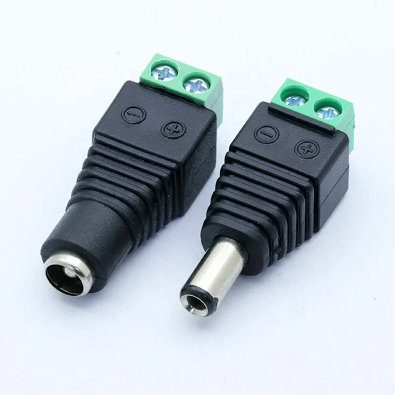 thumbnail image 2 of 50-Pack 2.1 X 5.5mm 12V DC Power Male Plug Adapter – For CCTV Cameras, LED Strips 2 of 5