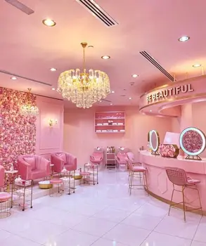 Luxury Manicure Chair Nail Salon Furniture Pink Pedicure Chair With ...