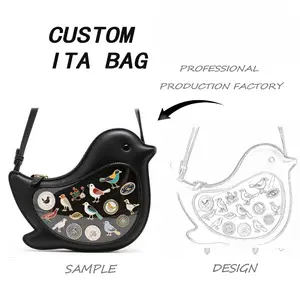 Factory Manufacturer Cartoon Figure Ita Bag Custom Pu Leather Ita Bag