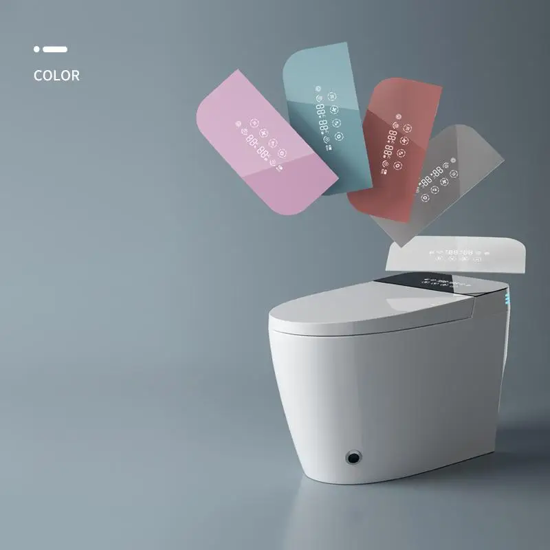 Modern Automatic Sanitary Ware Floor Mounted Elongated Auto Flush Foot ...