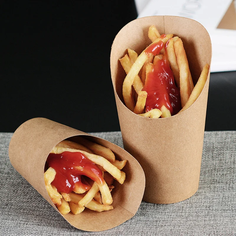 8oz Takeaway Chip Paper Cup Compostable Food Packaging French Fries Cup -  China Chipcup and Paper Box price