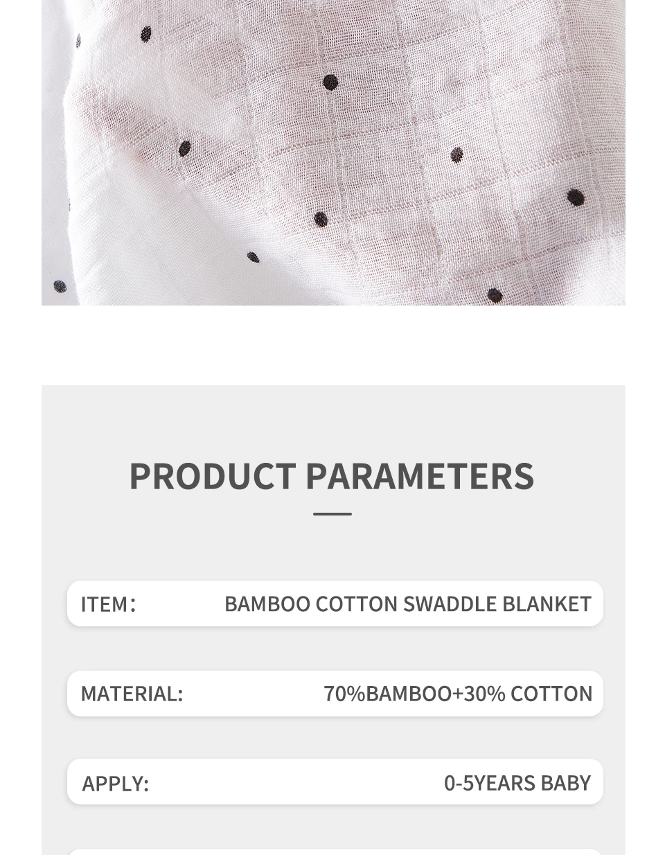Elinfant Bamboo Cotton Swaddle Receiving Blanket Bamboo Cotton ...