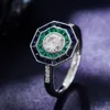 Bague en or blanc 18 carats avec diamant de laboratoire