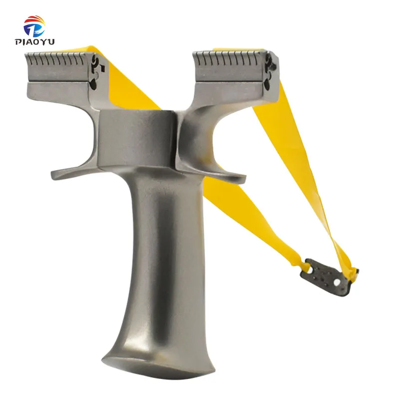Stainless Steel Slingshot With Quick Compression Design Bow Hand and Rubber Band for Outdoor Shooting  Hunting Sling Shot Sports