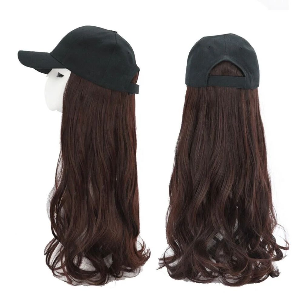 Коричневая бейсболка с синтетическим ворсом, синтетическая бейсболка, парик для женщин или мужчин, для вечеринок