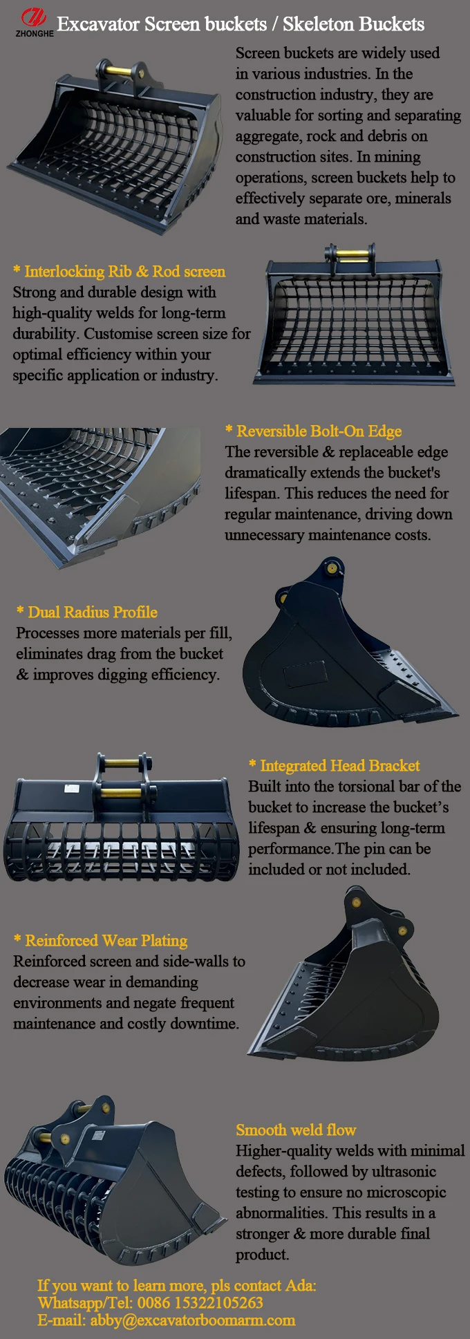 High-Capacity Excavator Skeleton Bucket with Q355B Material for Efficient Material Separation