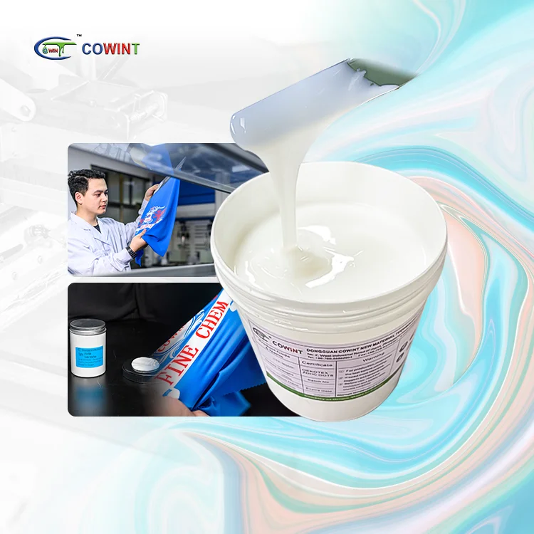 Cowint Textile Water Mark Ink White/golden Paste/silicone/puff Ink Screen Printing Inks for Plastic