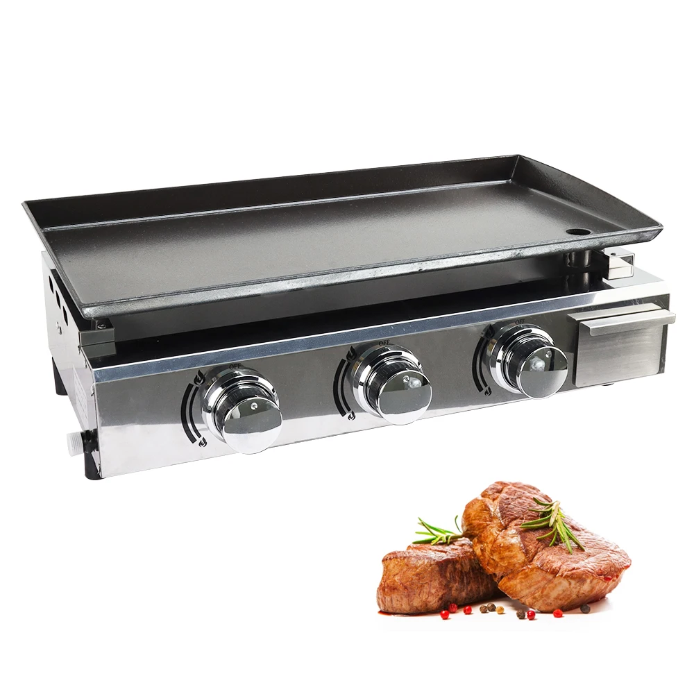 2022 New gas griddle grill with High quality cast-iron griddle commercial griddle gas type for sale supplier