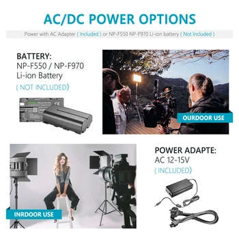 Neewer 3200-5600K US/EU Plug Dimmable Bi-color 660 LED U Bracket Barndoor Video Light CRI 95for Studio/YouTube/Photography/Video detail image