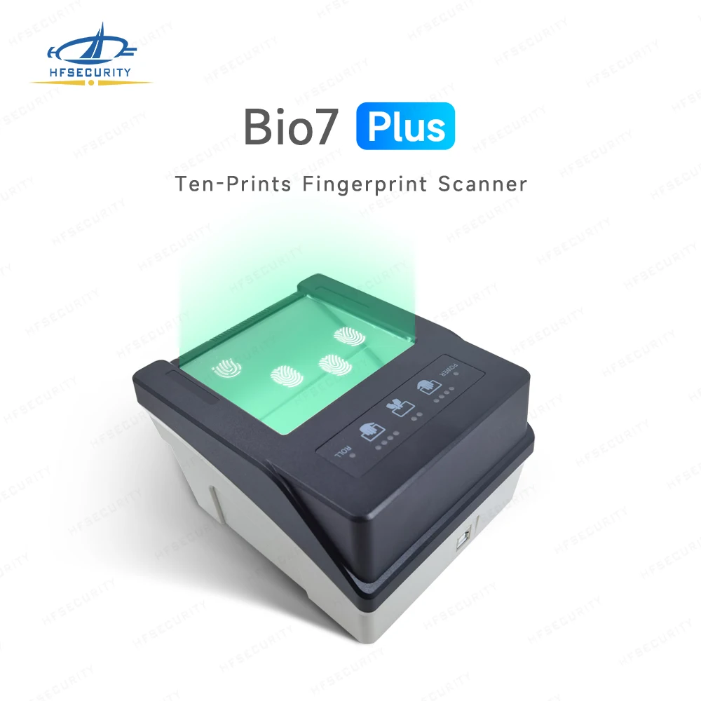HFSecurity Bio7plus FBI Certificated Biometric USB 442 Ten Finger Fingerprint Scanner with Free Software
