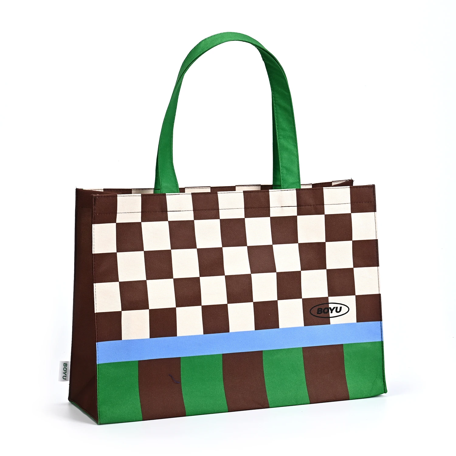 Hot Selling Cartoon Pattern Reusable Folding Tote Bag Women's Recycled RPET Non-Woven Shopping Bag manufacture