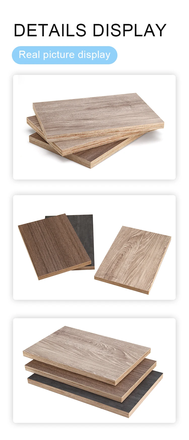 4x8ft Boards Plywood Board 12mm Stickers Hardwood Melamine Plywood