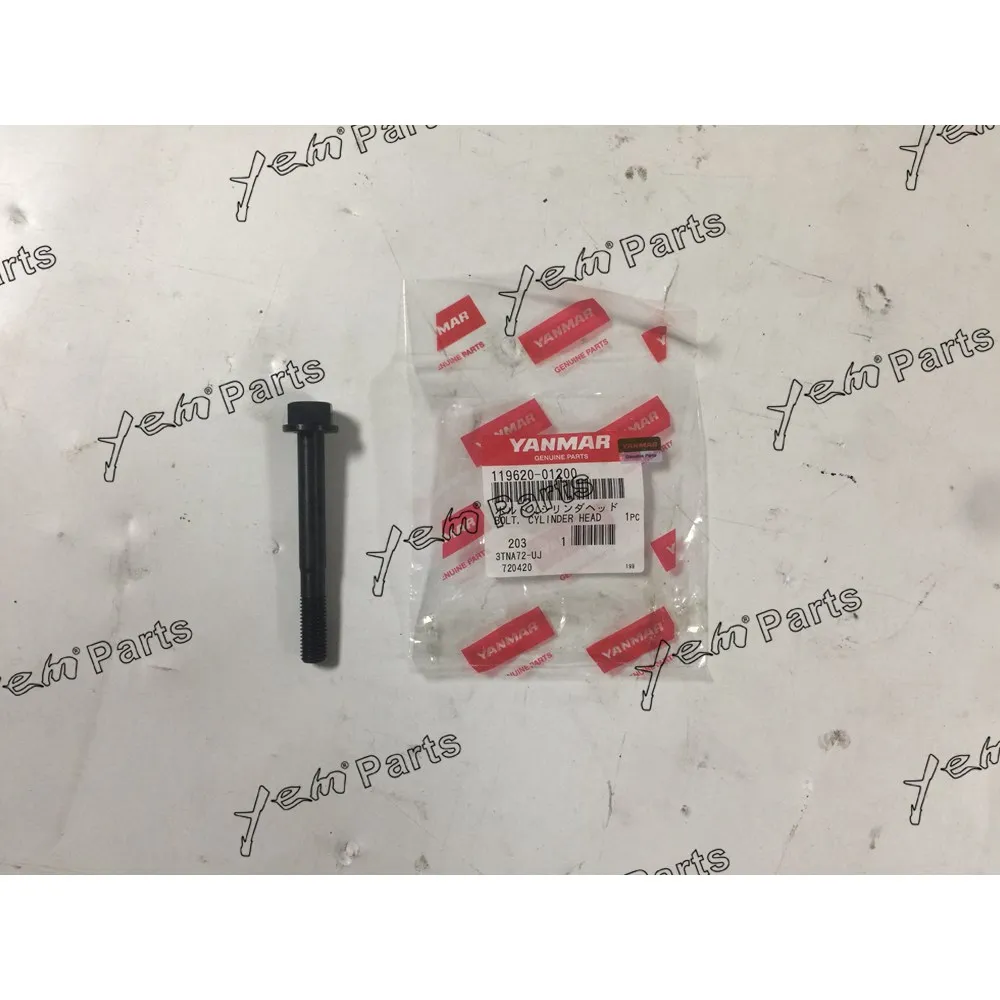 3TNE74 Cylinder Head Bolt 119620-01200 for Yanmar Diesel Spare Part 4