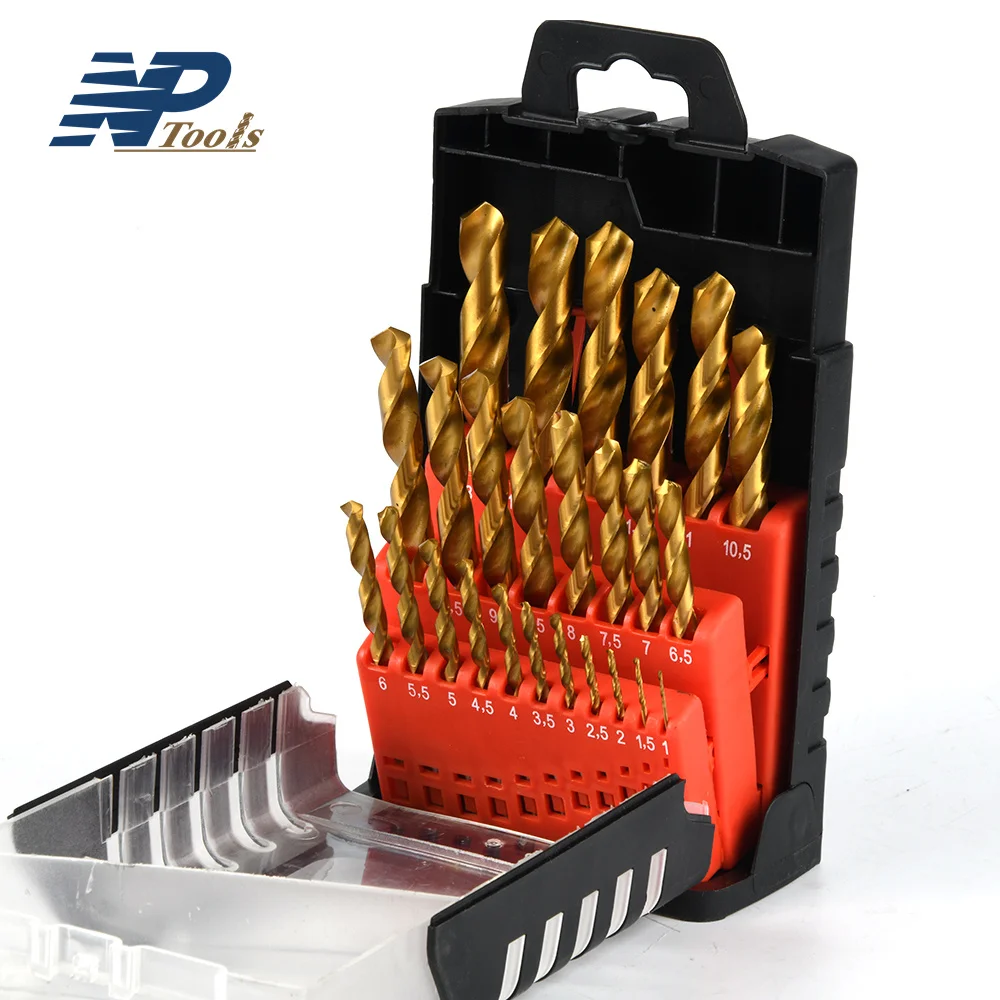 NAIPU M42 25pcs HSS Straight Shank M35 Cobalt Hss Drill Bits Set Box ...