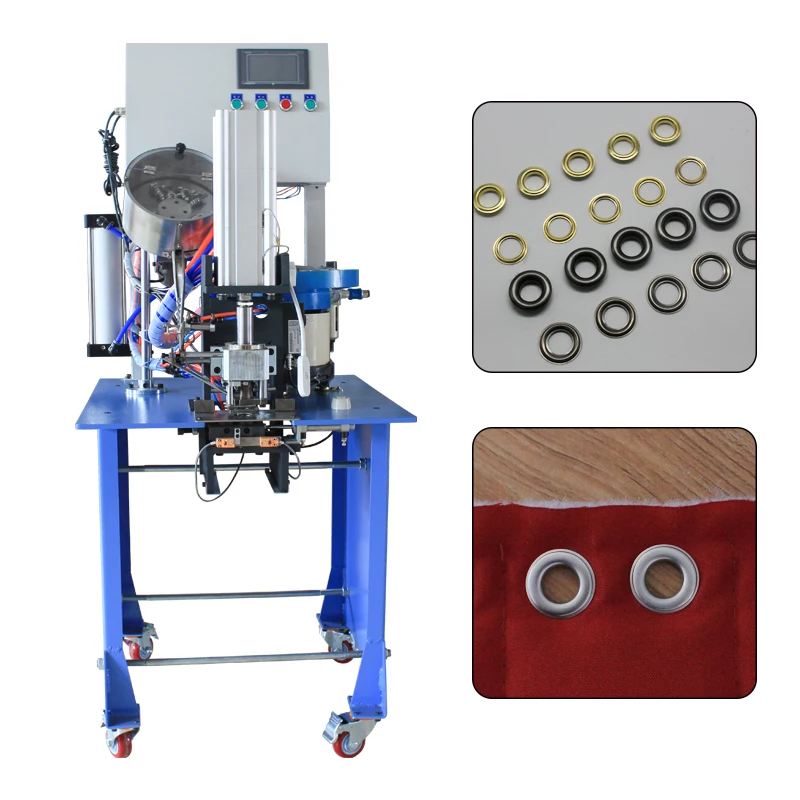 Tarpaulin Used Automatic Eyelet Punching Machine Auto Grommet Setting Machine