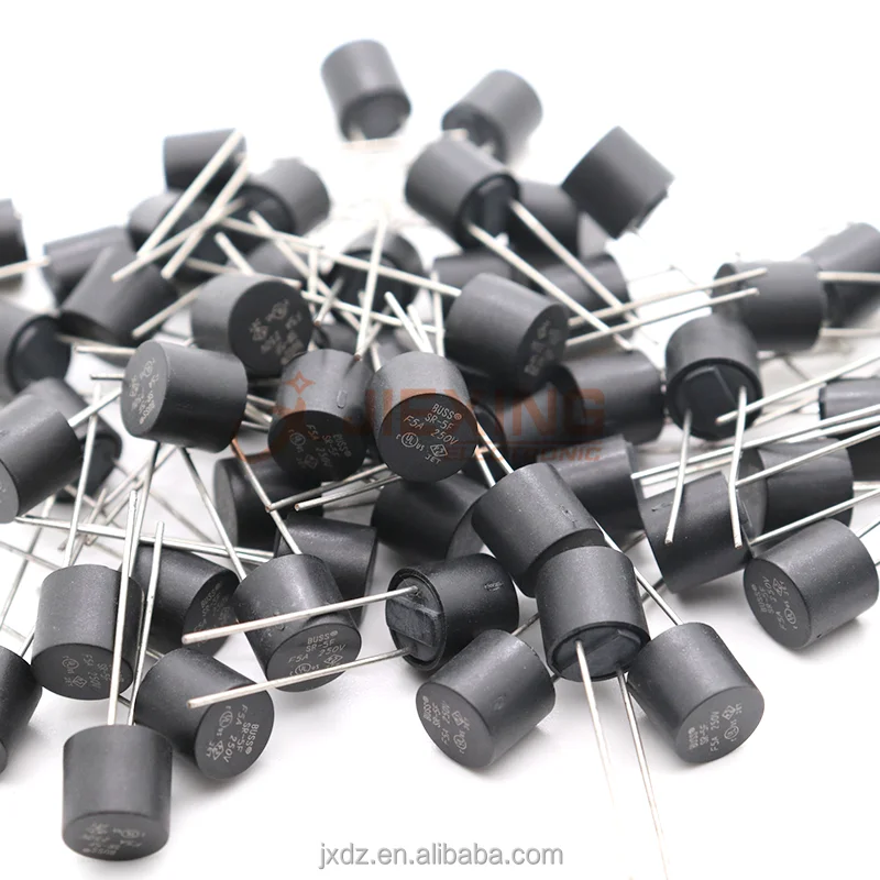 Round Fuse Unit BUSS SR-5F F5A 250V 5A Round Type Micro Fuse Fast Blow Black Fuses 8*8 ...