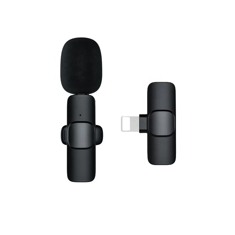Wholesale  K8 Wireless Lavalier Microphone Rechargeable Mini Wireless Lapel Microphone for Phone Mobile