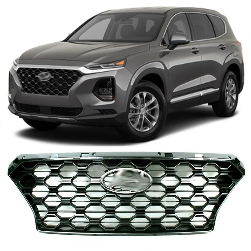 شبكة المبرد الأمامية الأصلية من OEM باللون الأسود أو المطلي بالكروم تناسب HYUNDAI 2019-2020 Santa fe TM 86350-S1100