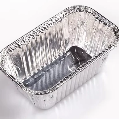 TIA CB56 4 Inch square Boxmicrowave Storage Disposable Container for Party Food Aluminum Foil Food Container Oven Safe