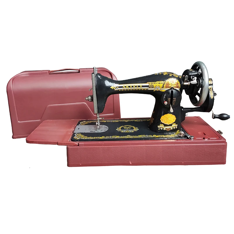JA2-1 Household Old-fashioned Sewing Machine with Handle and Plastic Box