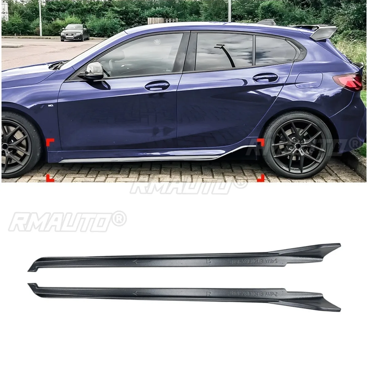 For BMW 1 Series F40 CarCar Side Skirt LipSide Skirt Spoiler Guard