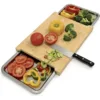 Wooden cutting board with plate, 40.5*29*4cm