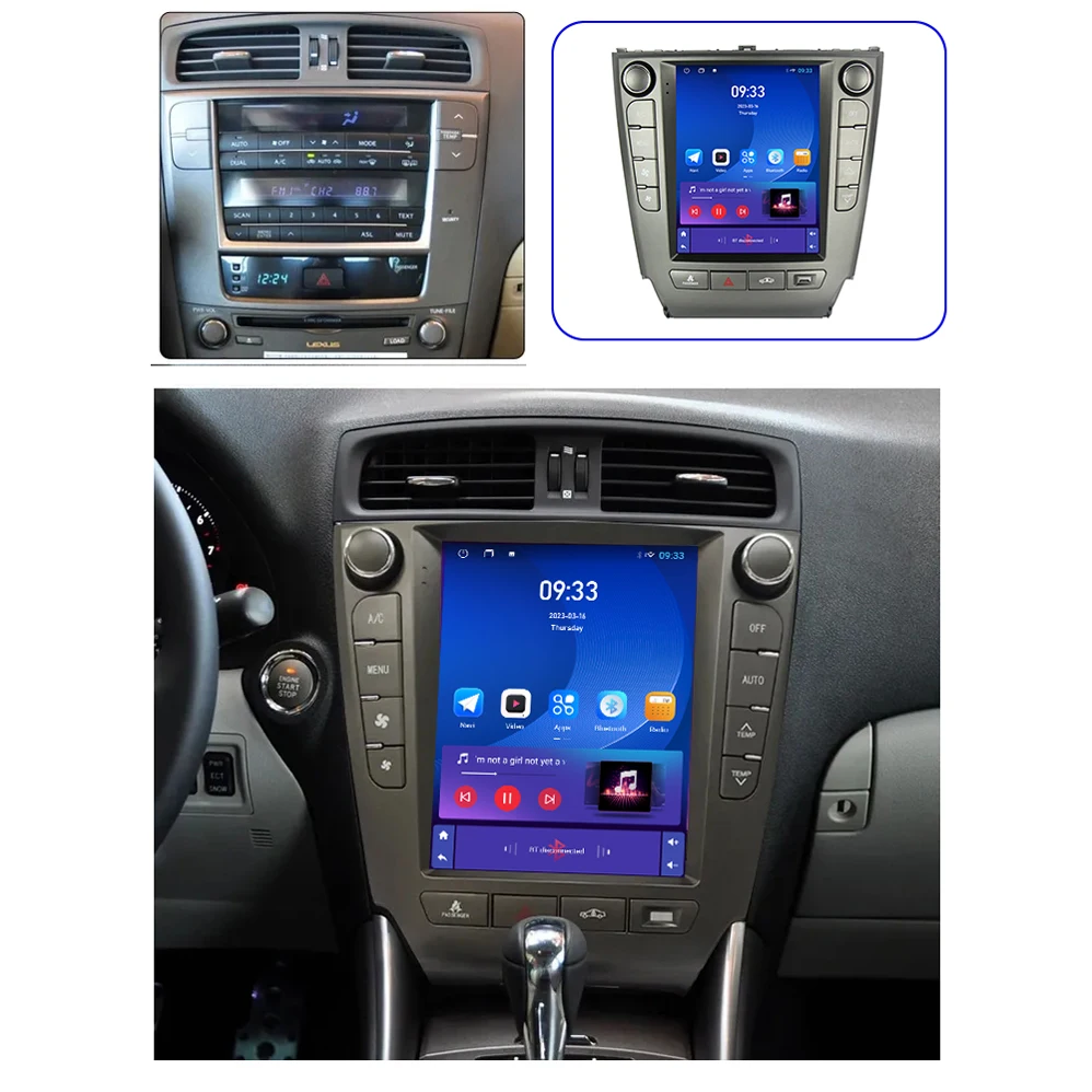 9.7 Inch Android Car Multimedia System for Lexus IS IS250 IS300 IS350 2005-2011 Car Radio Player DSP Wireless Carplay Auto WIFI