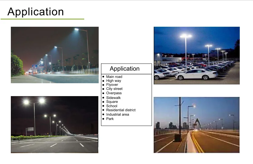 Aluminum Alloy Street LED Light IP66 Waterproof 130LM/W High Efficiency 7