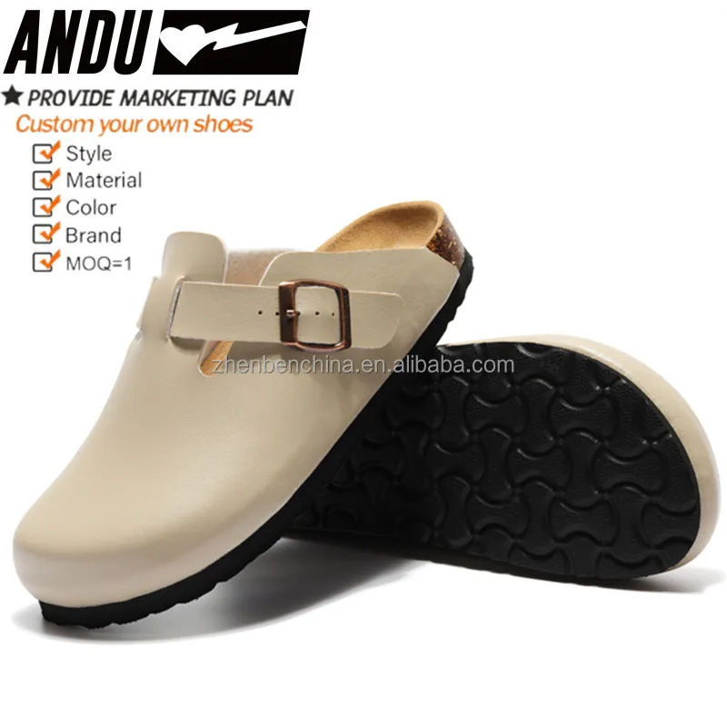 Custom Wholesale Unisex Clog Suede Cork Clogs Shoes For Women Men Anti