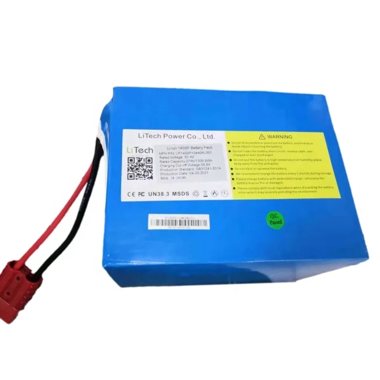 OEM 50.4V 26.1Ah With18650 Rechargeable Lithium Ion Battery Pack E-switch for Smart AGV Vehicle