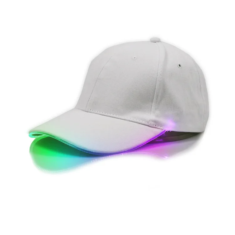 LED Running Cap Advertising Fiber Optic Luminous Mountaineering Sun Hat LED Luminous Baseball Hat