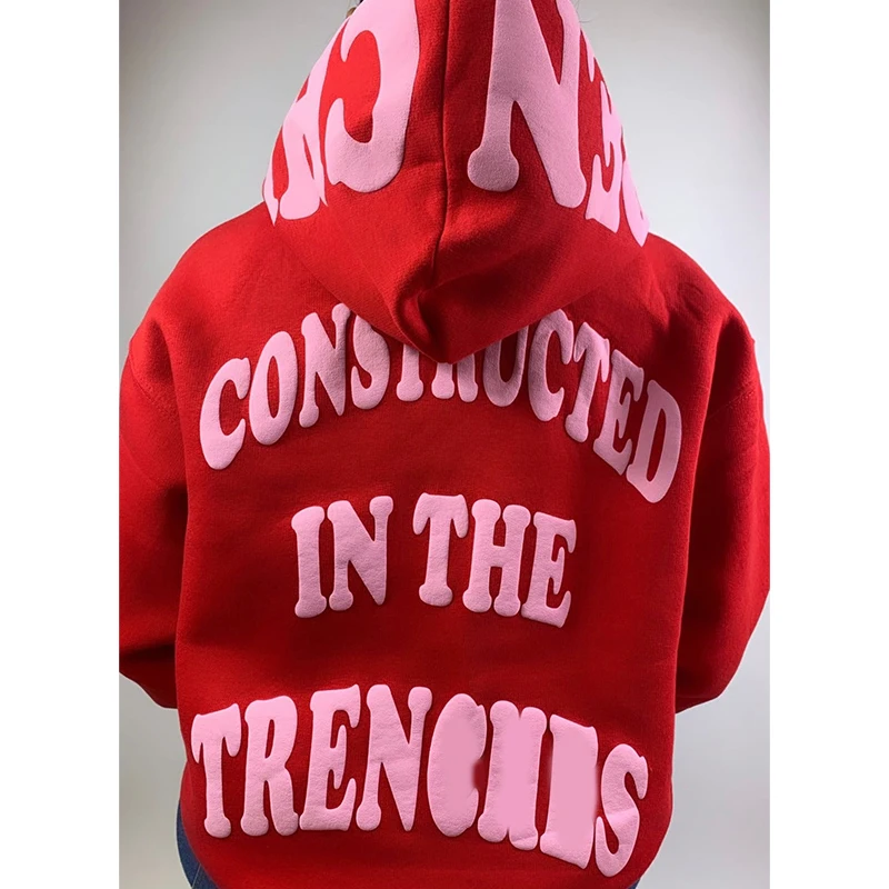 Custom High Quality Oversized Heavyweight Sweater Hoodies 500 Gsm 480 Gsm Baggy Cotton Foam 3d Puff Printing Hoodie for Men gallery 3