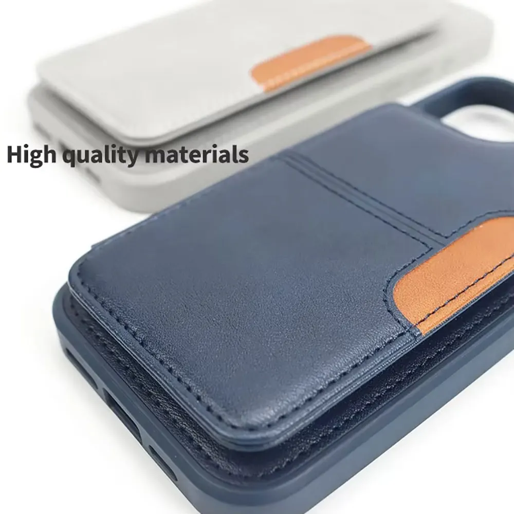 product laudtec leather holder phone cases for iphone air 17 16 pro max flip wallet card clip case simple business back cover sjk1100-10