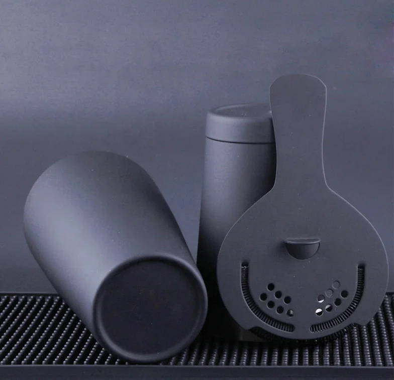 
 Лидер продаж Amazon, Бостонский шейкер из нержавеющей стали матового черного цвета, оловянный цветной стержень  