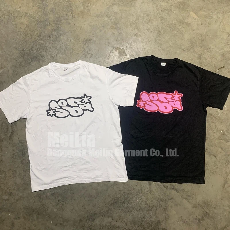 Streetwear Oversized Hip Hop Screen Print Tshirt Custom Logo Summer