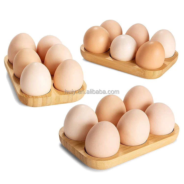 Первоклассный деревянный держатель для яиц в деревенском стиле для яиц из бамбука, Набор отверстий для яиц