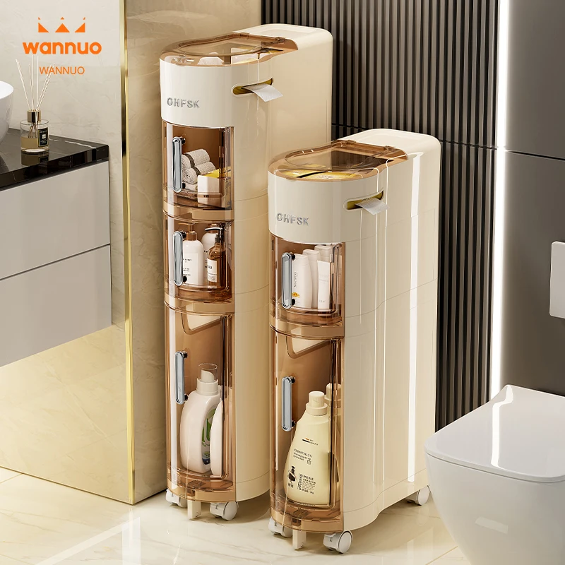 Wannuo Flexible Bathroom Narrow Slit Storage Drawers Waterproof 2/3/4 Layers Plastic Storage Drawers For Narrow Spaces