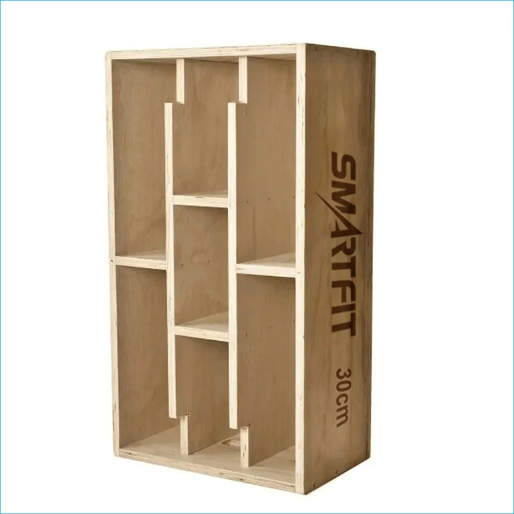 Smartfit Weightlifting Platform Wooden Stackable Jerk Blocks Boxes