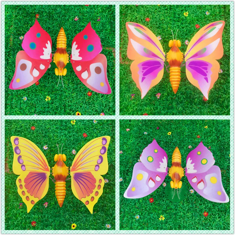 3d Dynamic Lighting Butterflies High-lumen SMD 12v Low Voltage Disassembled ABS Material for Outdoor Garden Street Decoration