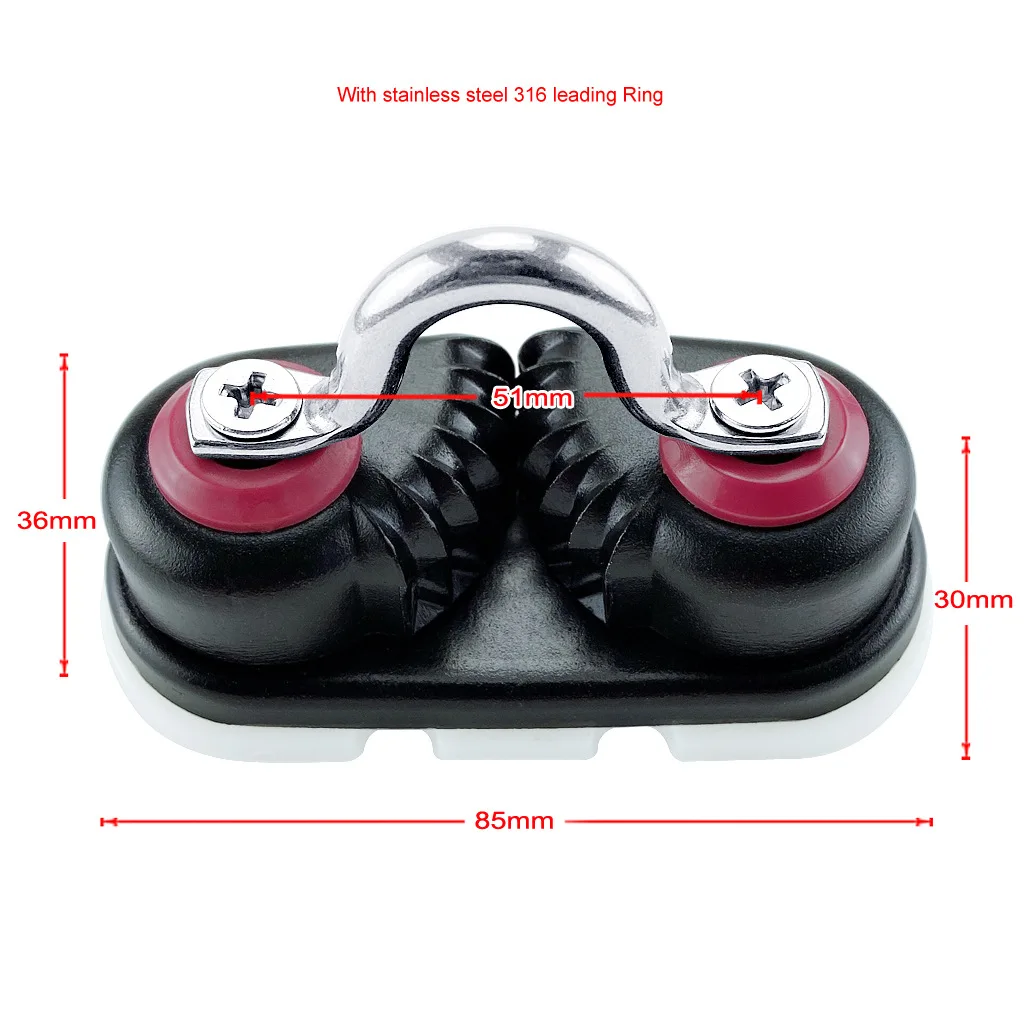 Taquets à Came En Aluminium Anodisé Noir - Lot De 2, Pour Bateau, Voilier, Kayak, Fixation Cordage Jusqu'à 15mm