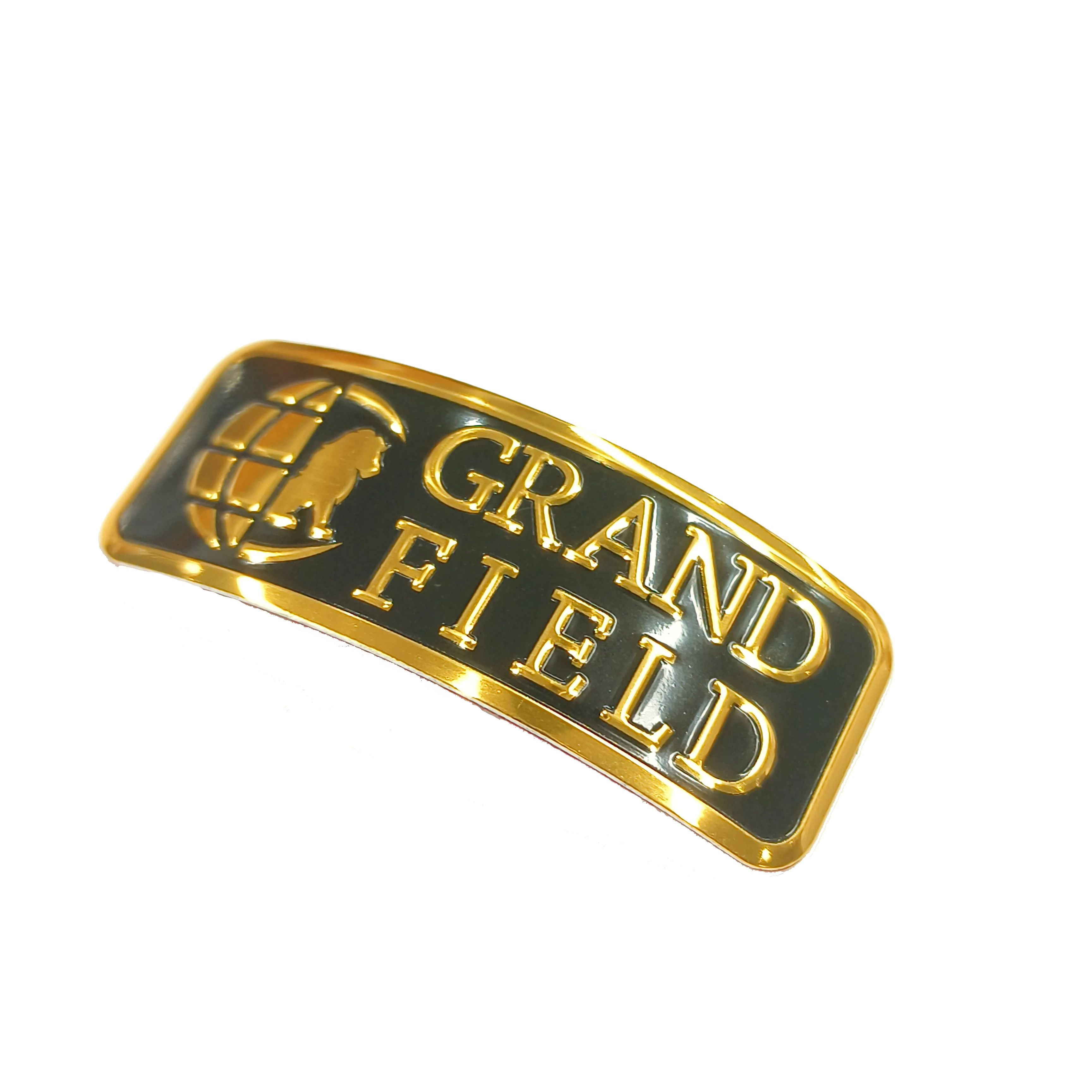 product customized radian aluminum stainless steel embossed nameplate metal brand name raised metal logo plates-3