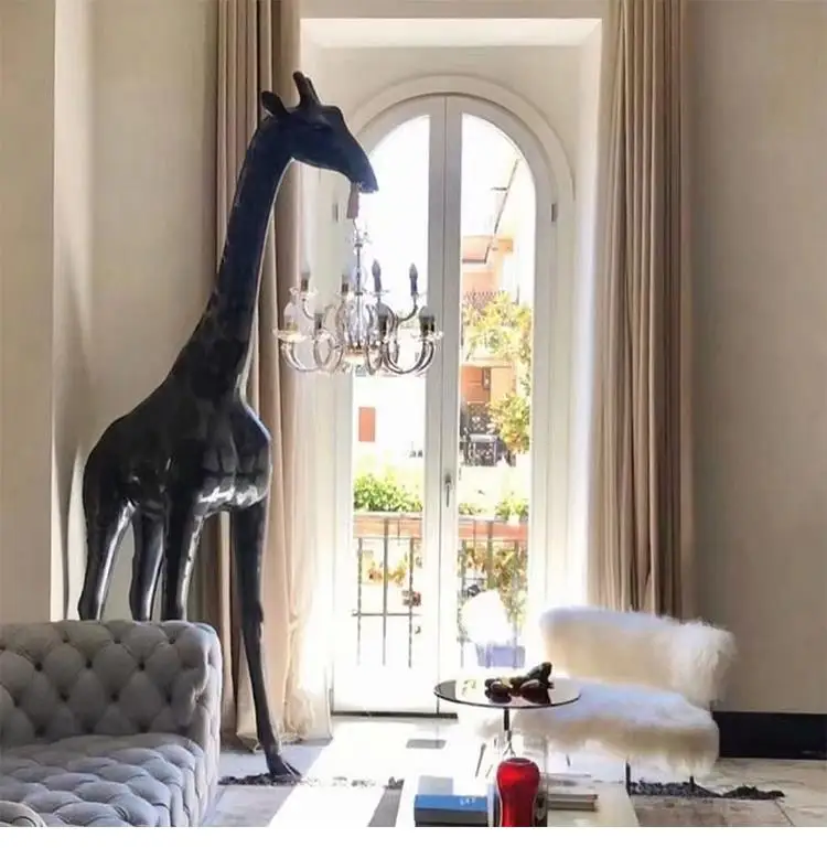 Sanxiang Large Artistic Giraffe Sculpture Decoration Floor Light ...