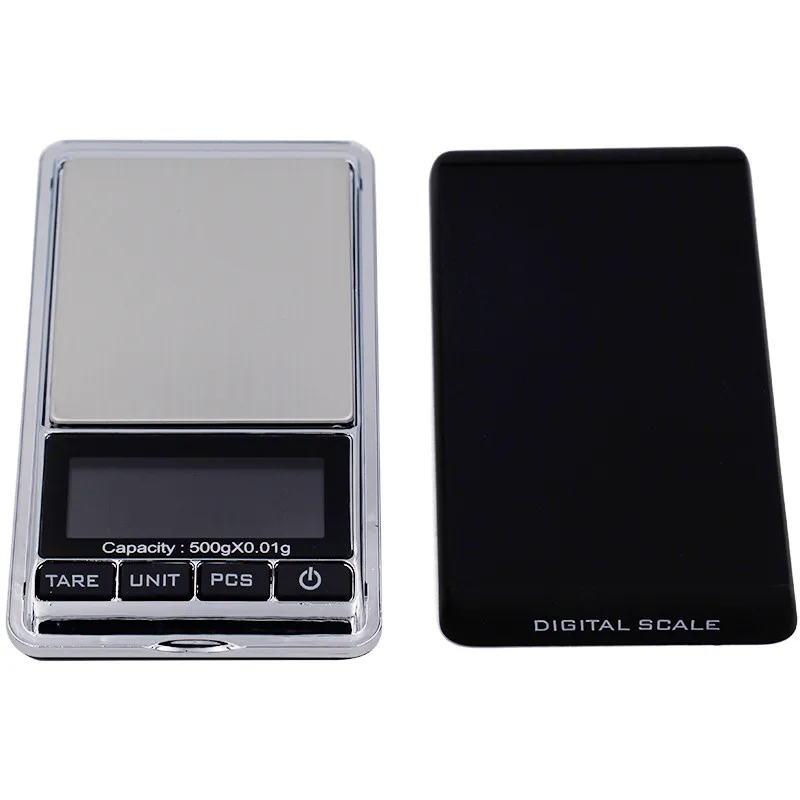 Digital Precision Gram Scale, 0.001oz/0.01g 500g Mini Pocket Scale,  Portable Electronic Weight Jewelry Scales, Tare, Auto Off, Stainless Steel,  White